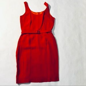 Dennis Goldsmith Silk  Orange Cocktail Dress